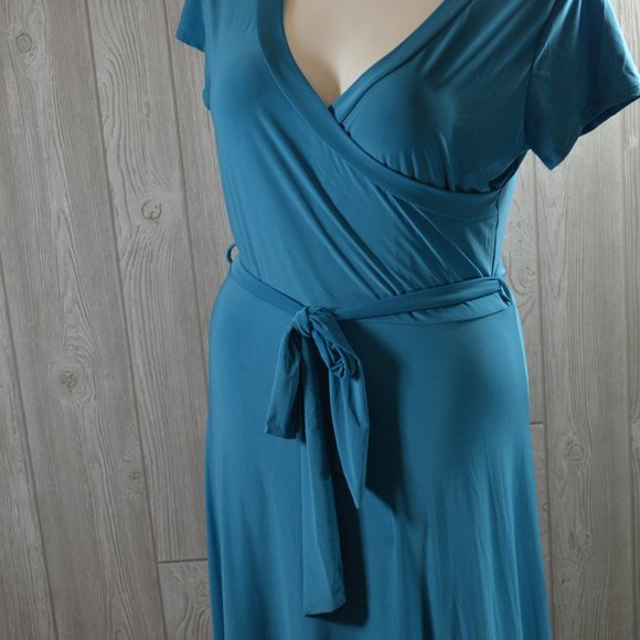 Ella Samani TEAL GREEN  Maxi Dress PLUS SIZE - Picture 2 of 13